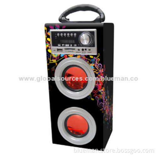 Portable Speaker with LED Screen, USB Reader, Micro SD Card Slot and FM Radio